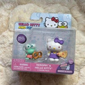 Sanrio Hello Kitty & Keroppi Figure Pack - Purple and Green